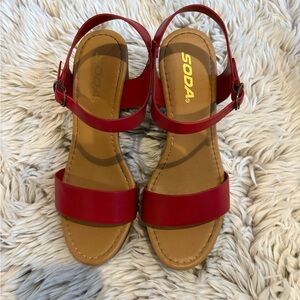 Soda Women's Red Sandals